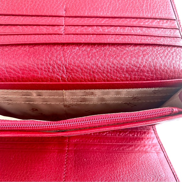 Montagut Paris Red Long Leather Wallet NEW - Picture 9 of 12